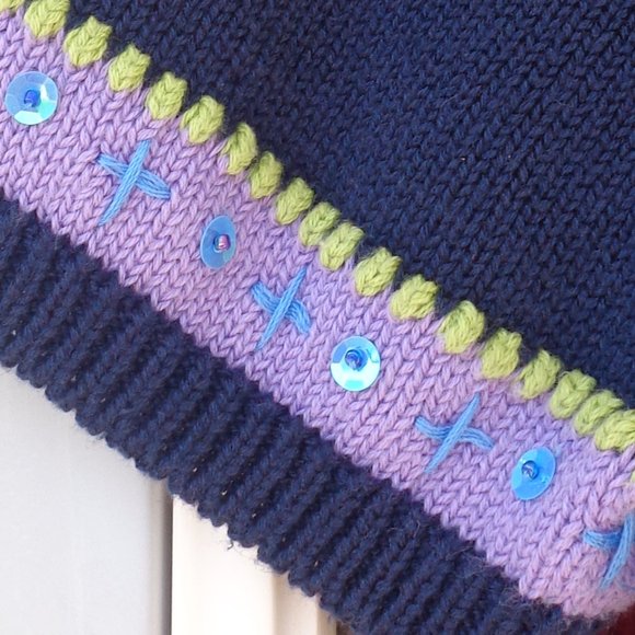 VINTAGE embroidery & sequin detail sweater - Picture 11 of 11